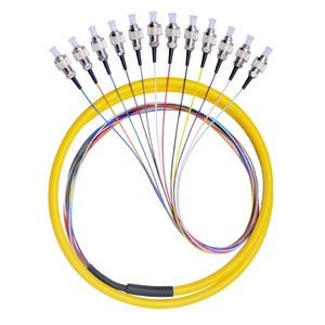 12芯单模束状尾纤 FC/SC/LC/ST接头 1.5米集束光纤跳线 光纤钱