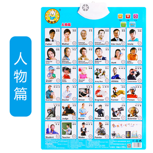 儿童早教启蒙有声挂图幼儿益智点读发声人物称呼职业英语英文字母