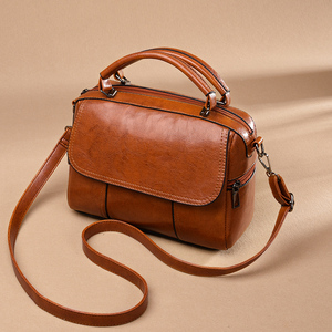 真皮小包包az2020新款复古头层牛皮方包手提女包简约单肩斜挎女包
