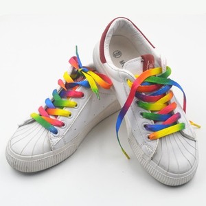 彩虹鞋带扁五彩彩色鞋带运动板鞋渐变七彩鞋带子男女休闲帆布鞋绳