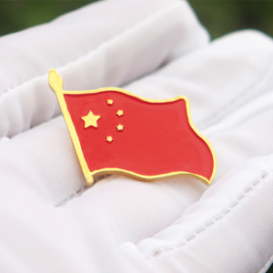 五星红旗徽章中国地图像章胸章红色金属胸针爱国宣传纪念章蝴蝶扣