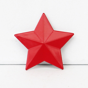 全新红色五角星胸章金属徽章胸针帽徽包服装配饰红五星红领章怀旧