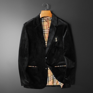 巴宝莉休闲西装男