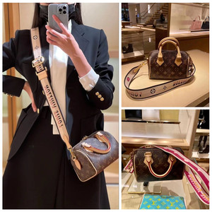 lv路易威登女包老花新款speedy20枕头包手提包单肩包斜挎包m46234