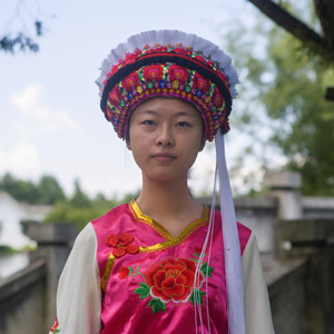 云南大理白族金花流苏帽子少数民族服装包头舞蹈演出表演导游头饰