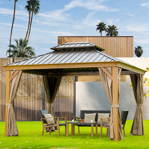 临亚户外遮阳棚镀锌顶棚帐篷别墅庭院景区休闲抗大风雨铝合金凉亭