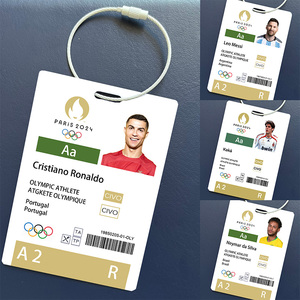 梅西C罗内马尔球星卡巴黎运动员参赛证背包挂件自制球员卡片礼物
