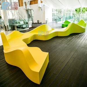 玻璃钢休闲椅商场拼接组合异形坐凳户外公共区美陈景观座椅定制