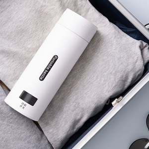 电热杯可插电烧水保温杯便携式双层电热水壶外出烧水壶水杯加热杯