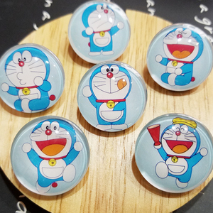 哆啦a梦胸章胸针徽章勋章时光宝石卡通水晶玻璃胸花小饰品格子店