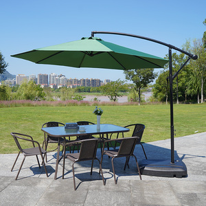 户外桌椅防水防晒带伞遮阳伞组合庭院露天室外花园休闲折叠小阳台