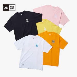 new era t恤纽亦华mlb情侣纯色春夏新款短袖男女休闲宽松上衣潮