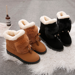 雪地靴女加绒加厚短筒新款学生冬季棉鞋外穿保暖方跟休闲小短靴女