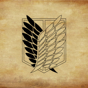 自由之翼进击的巨人镂空版贴纸汽车电动车电脑箱包贴纸防水镂空贴