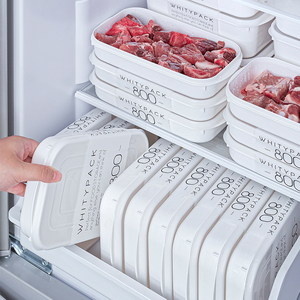 日本进口冻肉分装盒一周备菜盒子食品级冰箱收纳盒冷冻专用保鲜盒