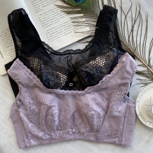 绯格贝缇g4459超薄女抹胸式文胸罩全罩杯聚拢大胸显小cde运动内衣