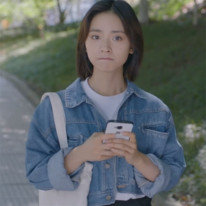 机智的上半场沈月夏朗朗同款蓝色牛仔外套长袖翻领短款显瘦上衣女