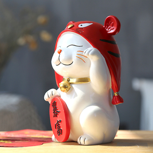 招财猫摆件手动