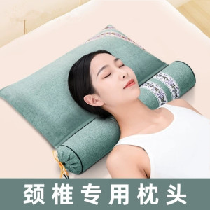 艾草组合枕头纯艾颈椎枕治疗颈椎生理曲度变直矫正助睡眠睡觉艾灸