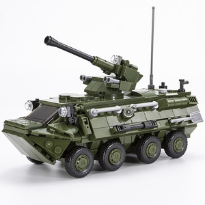 兼容乐高维和部队特种兵轮式装甲车un蓝盔轮式突击车军事拼装积木