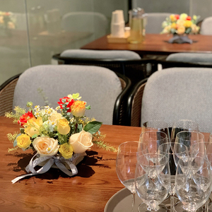 餐桌摆设花仿真花客厅酒店餐厅宴会商务活动家居桌面装饰花艺摆件