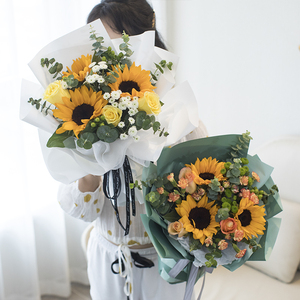成都同城鲜花速递配送花店老师闺蜜儿童礼物小花束毕业花束向日葵