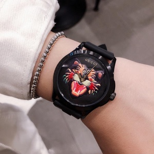 代购正品gucci古奇腕表g-timeless黑色虎头石英男女手表ya1264021