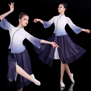 民国风女装五四青年学生装中国风古典演出服现代沁园春雪舞蹈服装