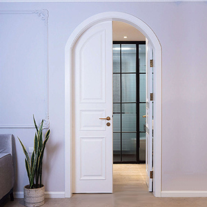 弧形门拱形门双开门子母门对开门美式实木烤漆门平开门别墅室内门