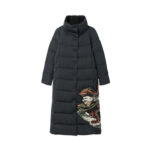 donoratico达衣岩羽绒服女2019冬款 中长款动物刺