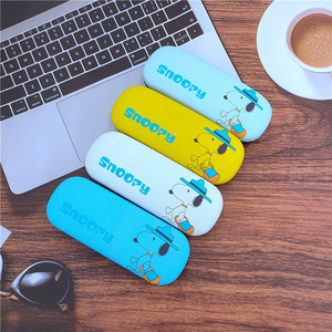 男女学生卡通儿童史努比清新大框可爱近视眼镜盒厂家定做可印logo