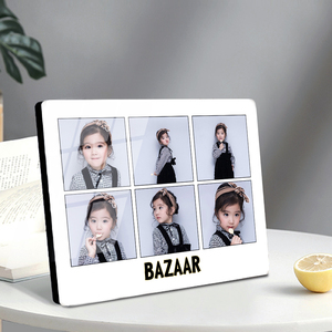 洗照片制作烤瓷9组合水晶相册摆台定制6宫格周岁木拼图挂墙画相框