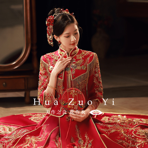 古装汉服女中国风红色贵妃宫廷结婚公主嫁衣凤冠霞帔戏服皇后服装漫