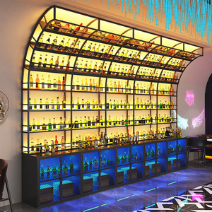 00弗洛蒙l淘宝复古工业风红酒酒架置物架创意餐厅酒吧铁艺金属酒柜