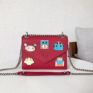 奢盟二手奢侈品店淘宝二手prada 普拉达 monochrome 机器人徽章款