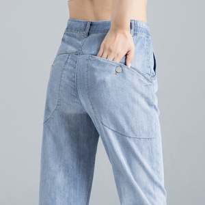 浅色裤子女九分哈伦裤