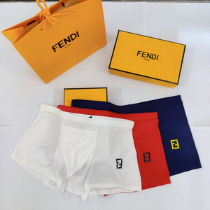 fendi/芬迪男士内裤三条装 新款小怪兽冰丝三角裤 清爽运动礼盒装