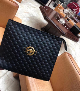 小白龙代购 stefano ricci史蒂芬压纹老鹰头手包 sr休闲手拿包男