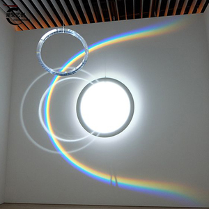 网红直播个性光环卧室投影氛围装饰简约定制彩色光圈拍摄视频吊灯