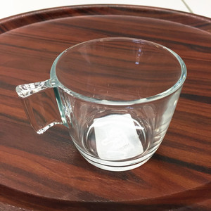 宜家马克杯家用玻璃透明带把杯早餐燕麦杯牛奶昔果汁水杯花酸奶杯