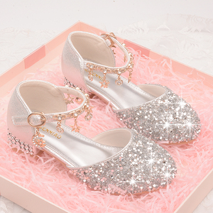 法国CATIMINI夏季女童水晶鞋新款超纤软皮牛筋鞋底女宝宝公主鞋仙