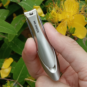 green格林先生进口不锈钢防飞溅指甲刀美甲护理清洁剪指钳