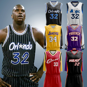 奥尼尔34号球衣湖人魔术热火太阳骑士队凯尔特人主客场篮球服合集