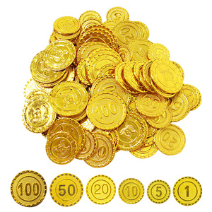 万圣节奖励小金币塑料金币道具海盗金币仿真假钱币宝藏寻宝游戏