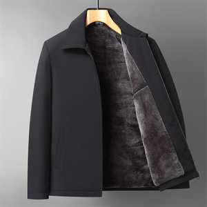 爸爸冬装外套加绒加厚中老年50岁60老人秋冬季夹克男70爷爷棉衣服