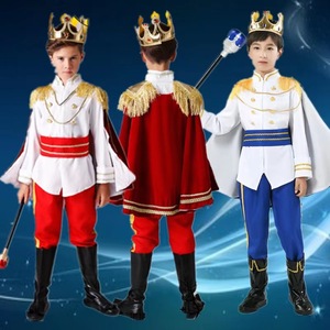 万圣节儿童服装男国王套装表演服扮演幼儿园演出服小王子服装