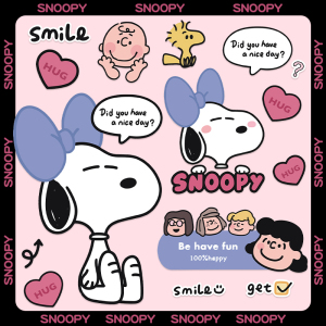 史努比卡通可爱行李箱贴纸笔记本电脑旅行箱拉杆箱装饰贴画防水
