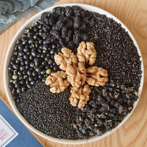 现磨黑芝麻糊黑豆黑米核桃桑葚五黑粉三黑粉养无糖发冲泡即食代餐