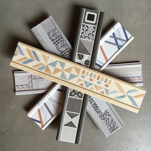 复古风客厅腰线瓷砖600长楼梯墙裙压边线卫生间装饰线压顶收口线