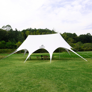帐篷户外遮阳天幕露营地野餐防晒雨棚防风网红基地多人平顶星星蓬